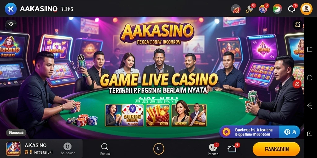 Gameplay nyata dengan dealer langsung di AAKASINO yang memukau.