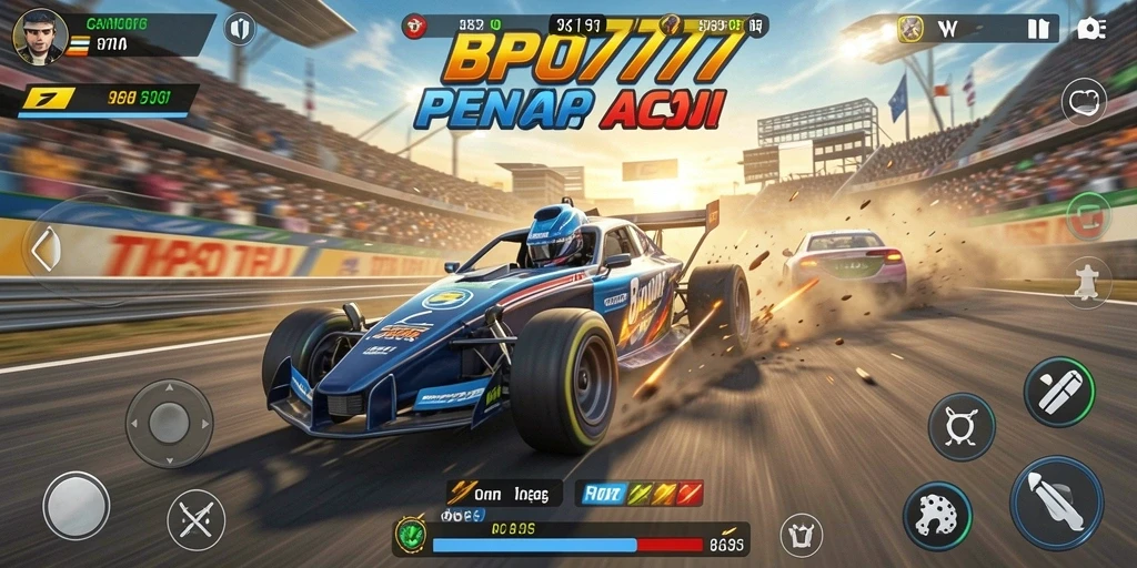 Tampilan gameplay balap seru yang penuh aksi di BPO777.