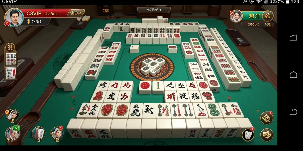 Tampilan gameplay C8VIP yang menampilkan aksi Mahjong seru.