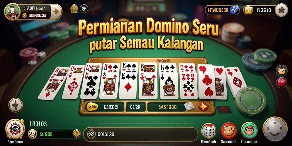 Tampilan gameplay seru dalam permainan Domino HO3.
