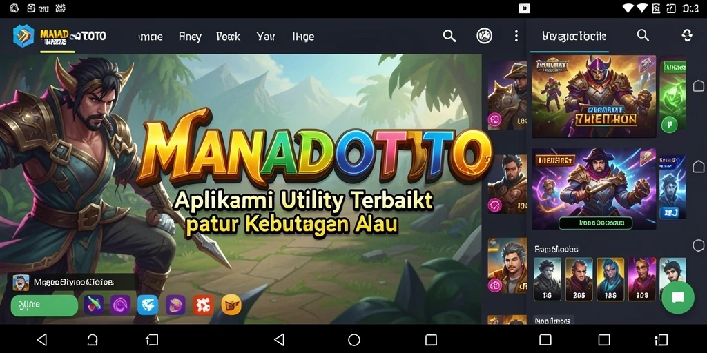 Tampilan antarmuka MANADOTOTO yang memudahkan pengguna dalam mengelola aktivitas.