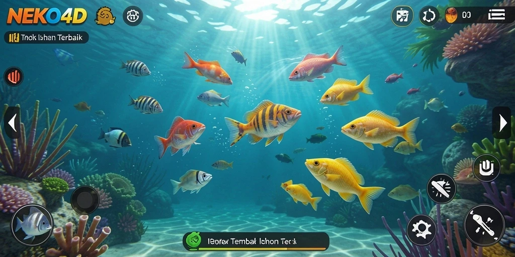Tampilan gameplay NEKO4D yang seru dan kompetitif dalam permainan Tembak Ikan.