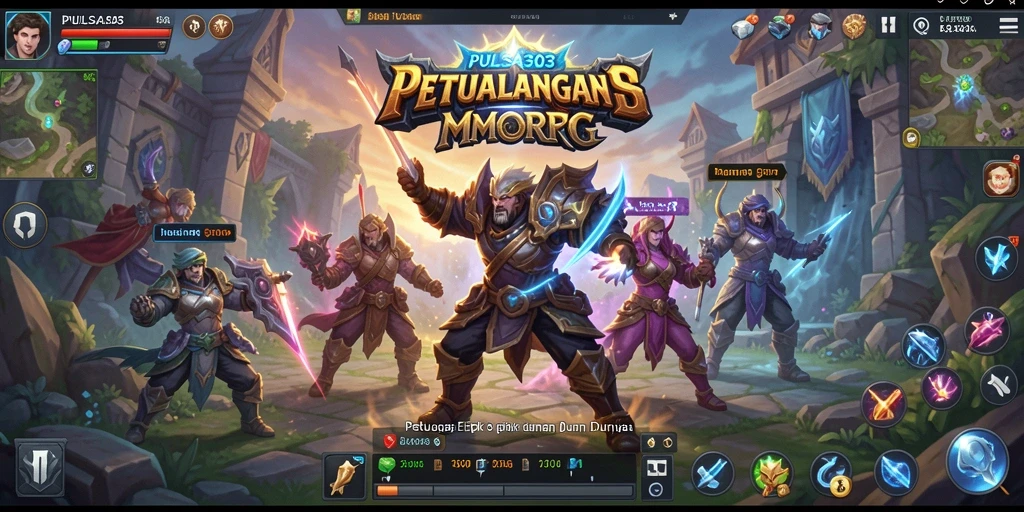 Tampilan dinamis dan aksi seru di PULSA303 dalam permainan MMORPG.