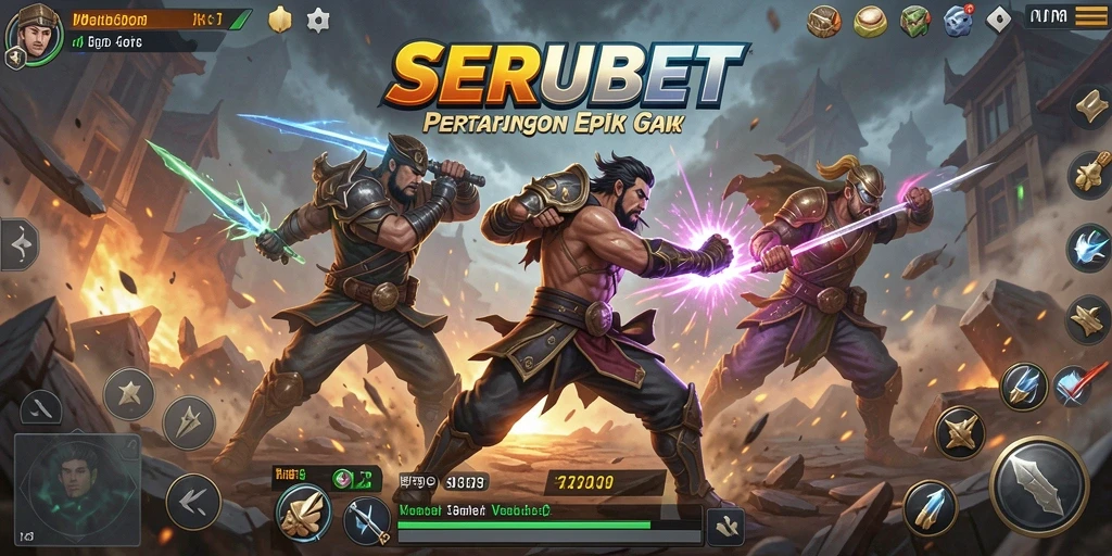 Screenshot SERUBET menunjukkan momen aksi yang mendebarkan dalam gameplay.