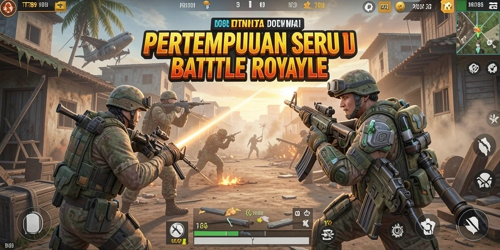 Gambaran gameplay intens dari TT789 dalam dunia Battle Royale.