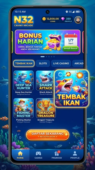 Tampilan antarmuka pengguna aplikasi n32 yang sederhana dan intuitif.